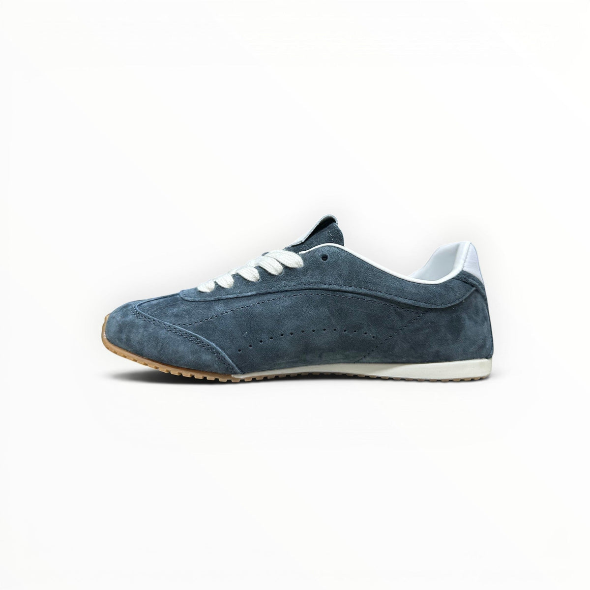 Alo Sunset Sneaker men's suede lifestyle shoes in Eclipse Blue, product view 2