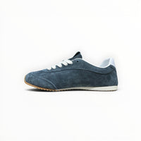 Alo Sunset Sneaker men's suede lifestyle shoes in Eclipse Blue, product view 2