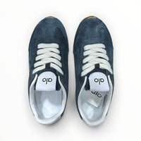 Alo Sunset Sneaker men's suede lifestyle shoes in Eclipse Blue, product view 5
