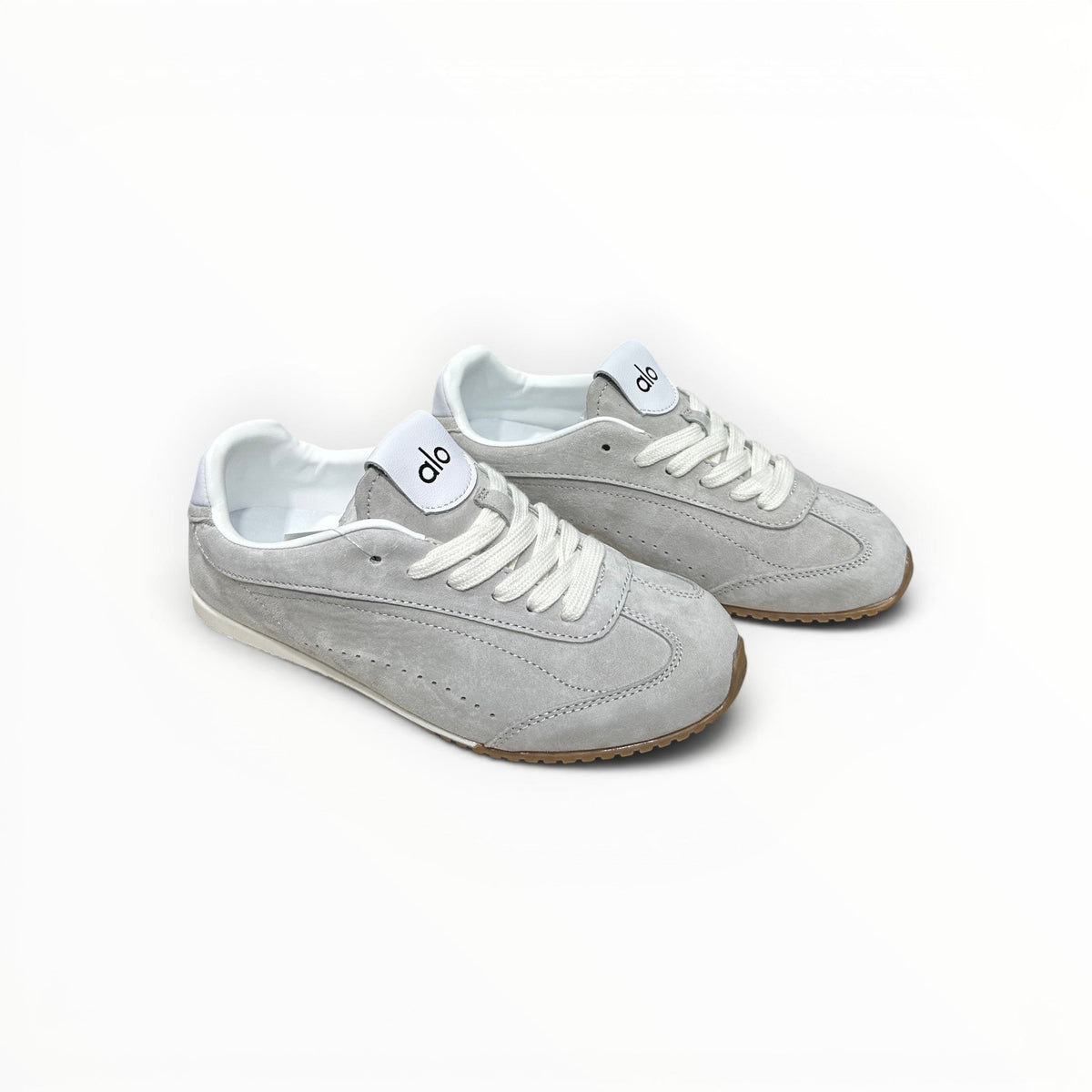 Alo Sunset Sneaker men's suede lifestyle shoes in Steel Grey, product view 1