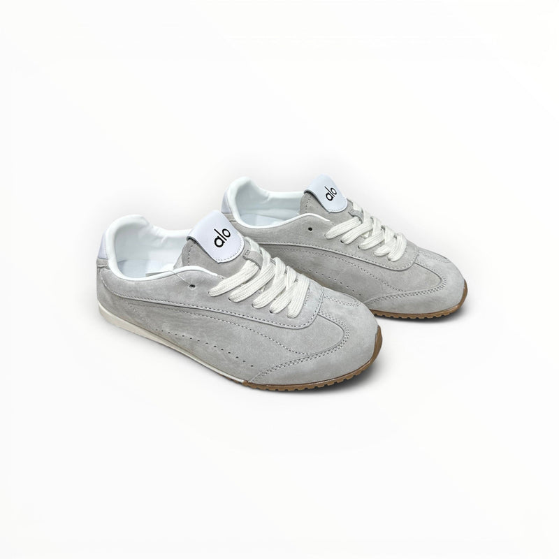 Alo Sunset Sneaker men's suede lifestyle shoes in Steel Grey, product view 1