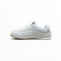 Alo Sunset Sneaker men's suede lifestyle shoes in Steel Grey, product view 2