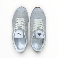 Alo Sunset Sneaker men's suede lifestyle shoes in Steel Grey, product view 5