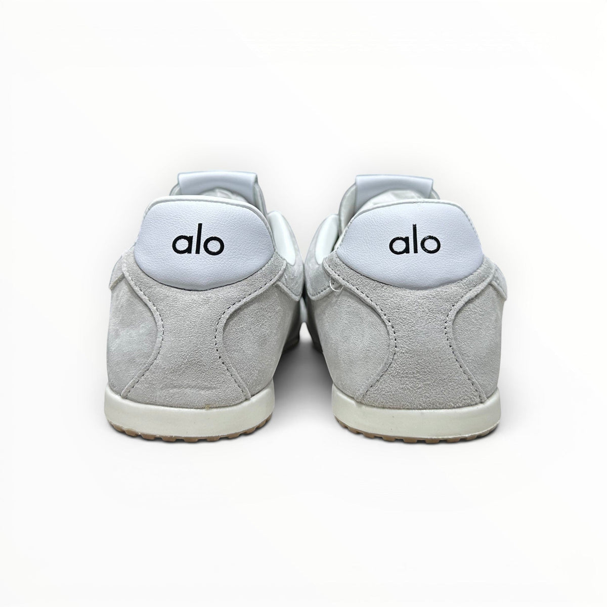 Alo Sunset Sneaker men's suede lifestyle shoes in Steel Grey, product view 6