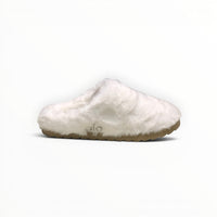 Alo Sherpa Recovery Slipper men's sherpa mule in Ivory, detail view