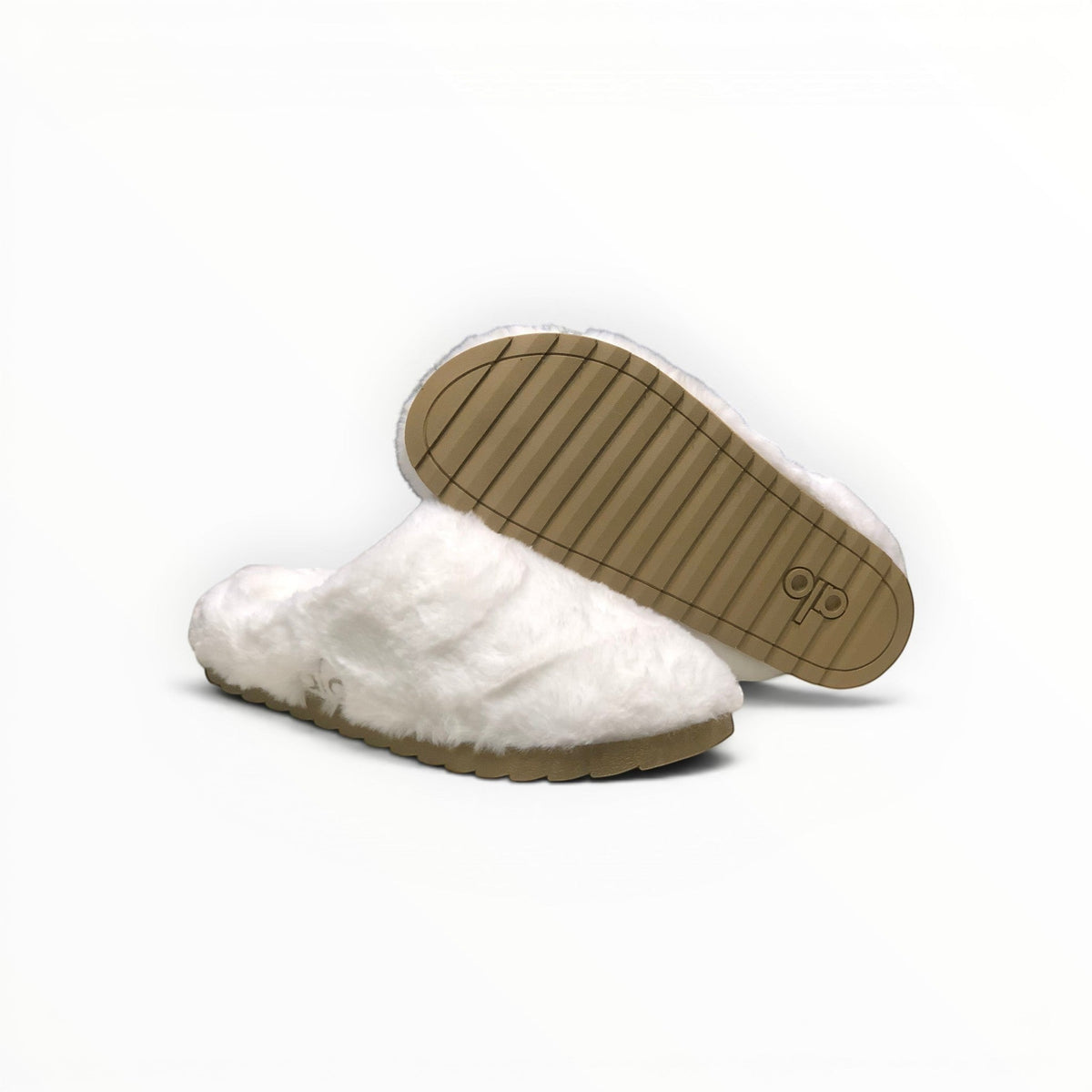 Alo Sherpa Recovery Slipper men's sherpa mule in Ivory, outsole view