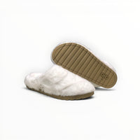 Alo Sherpa Recovery Slipper men's sherpa mule in Ivory, outsole view