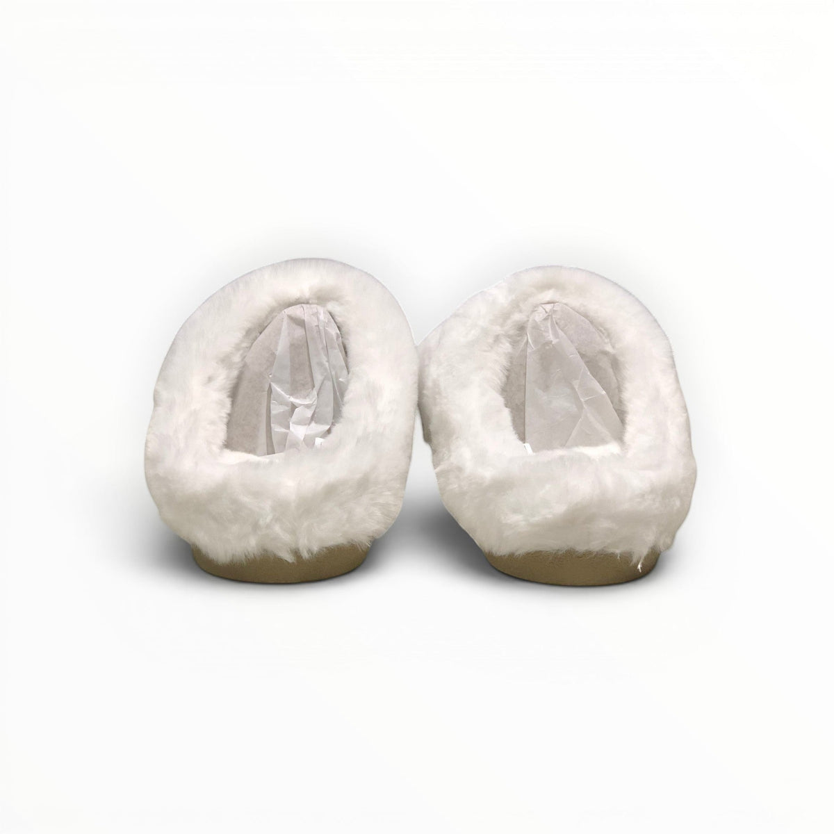 Alo Sherpa Recovery Slipper men's sherpa mule in Ivory, rear view