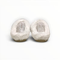 Alo Sherpa Recovery Slipper men's sherpa mule in Ivory, rear view