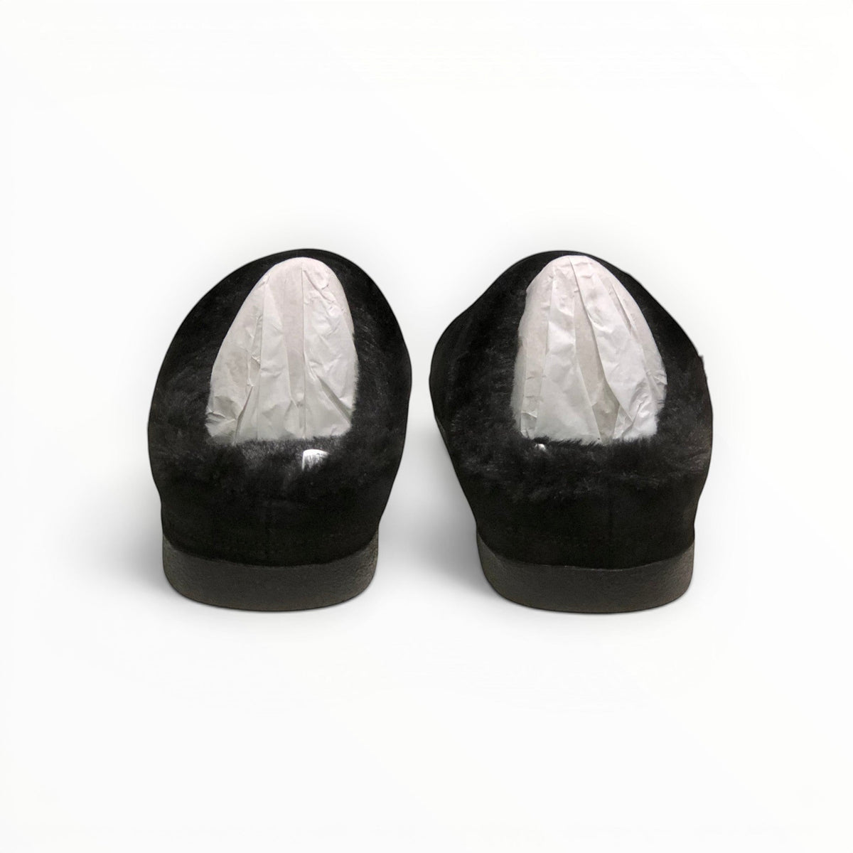 Alo Recovery Slipper men's suede mule in Black, rear view