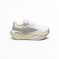 Brooks Glycerin Max women's running shoe in Pearlized White/Bay, alternate lateral side view