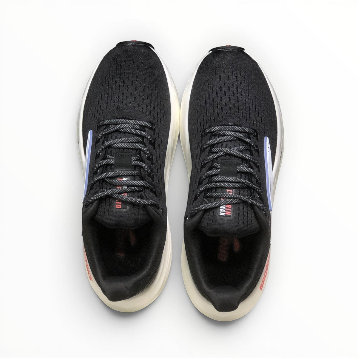 Brooks Glycerin Max women's running shoe in Black/Ebony/Winter Sky, top view