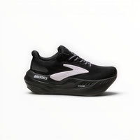 Brooks Glycerin Max men's running shoe in Black/Orchid Ice/Grey, lateral side view