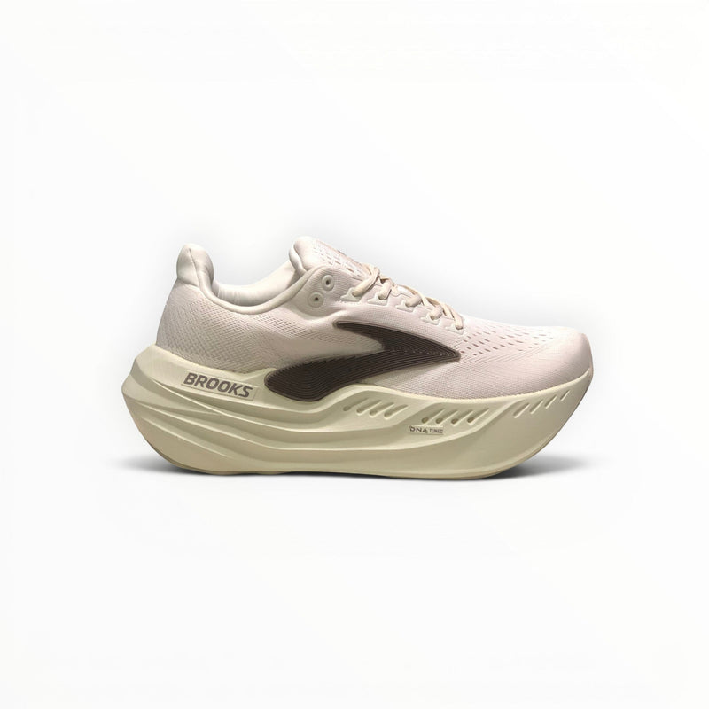 Brooks Glycerin Max men's running shoe in Almond Peach/London Fog/White, lateral side view