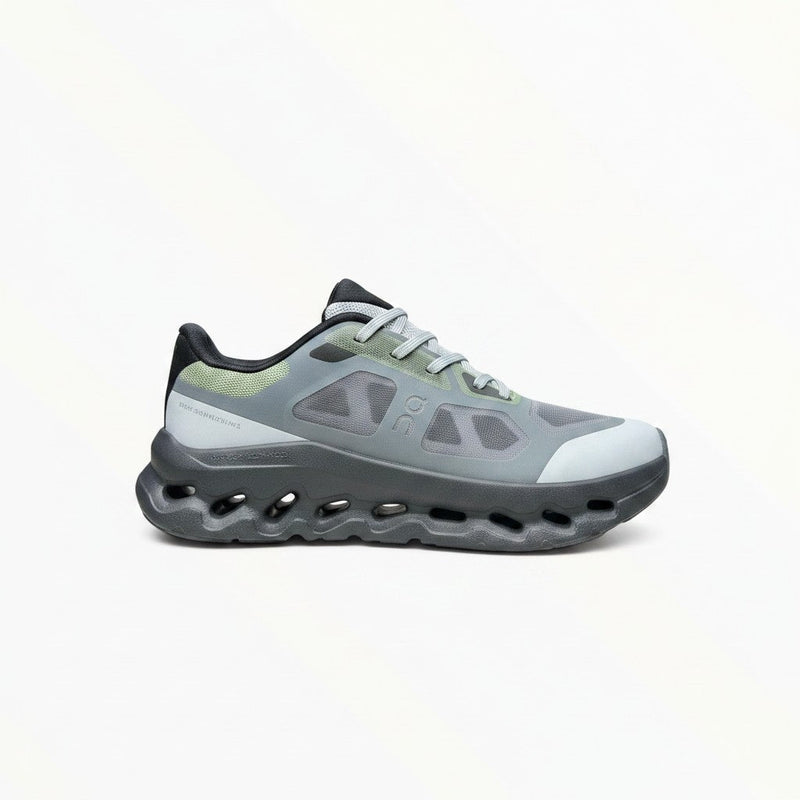 On Cloudtilt Remix women's walking shoes in Grey/Black/Lime, product view 1