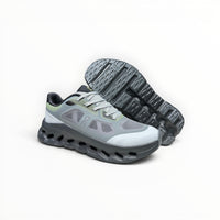 On Cloudtilt Remix women's walking shoes in Grey/Black/Lime, product view 4
