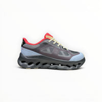 On Cloudtilt Remix women's walking shoes in Dark Mocha/Slate Blue/Coral, product view 1