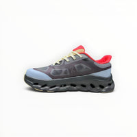 On Cloudtilt Remix women's walking shoes in Dark Mocha/Slate Blue/Coral, product view 2
