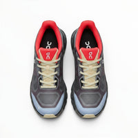 On Cloudtilt Remix women's walking shoes in Dark Mocha/Slate Blue/Coral, product view 4