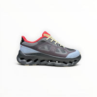 On Cloudtilt Remix women's walking shoes in Dark Mocha/Slate Blue/Coral, product view 6