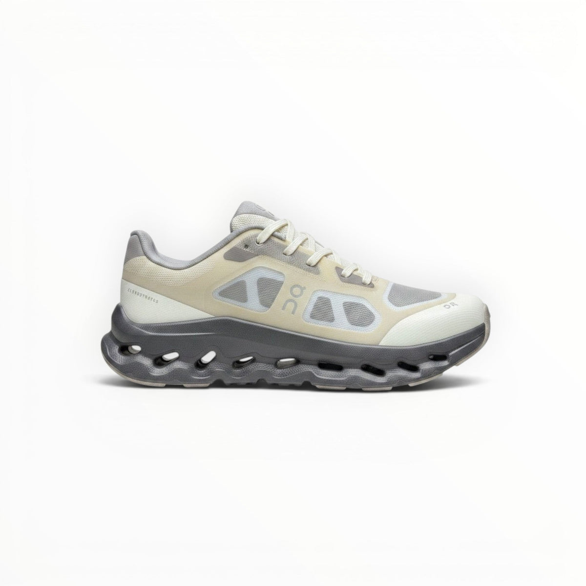 On Cloudtilt Remix women's walking shoes in Cream/Sand/Charcoal, product view 1