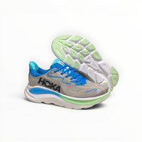 Hoka Clifton 10 Women's Ash Grey/Neon Green running shoe – image 3