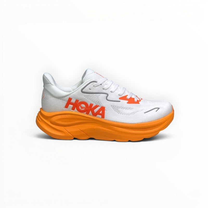 Hoka Clifton 10 Women's White/Orange running shoe – image 1
