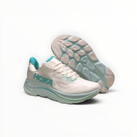 Hoka Clifton 10 Women's White/Skyward Blue running shoe – image 3