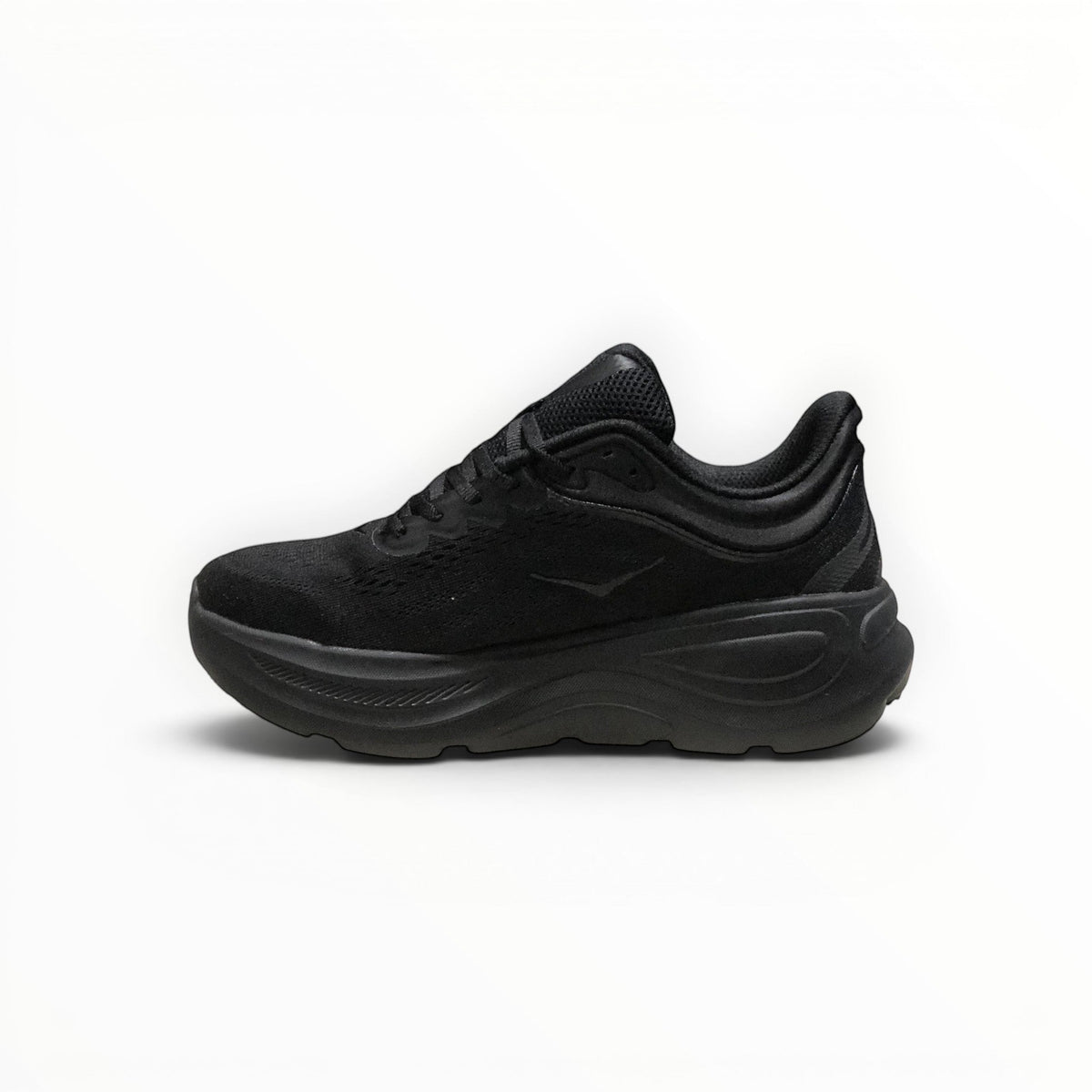 Hoka Bondi 9 women's running shoe in Black/Black, pair view