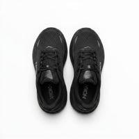Hoka Bondi 9 women's running shoe in Black/Black, top view