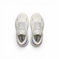 Hoka Bondi 9 women's running shoe in Cosmic Grey/White, top view
