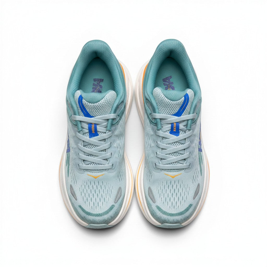 Hoka Bondi 9 women's running shoe in Drizzle/Downpour, top view