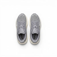 Hoka Bondi 9 women's running shoe in Galactic Grey/Stellar Grey, top view