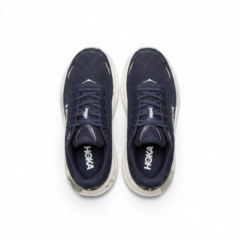 Hoka Bondi 9 women's running shoe in Midnight Blue/Varsity Navy, top view