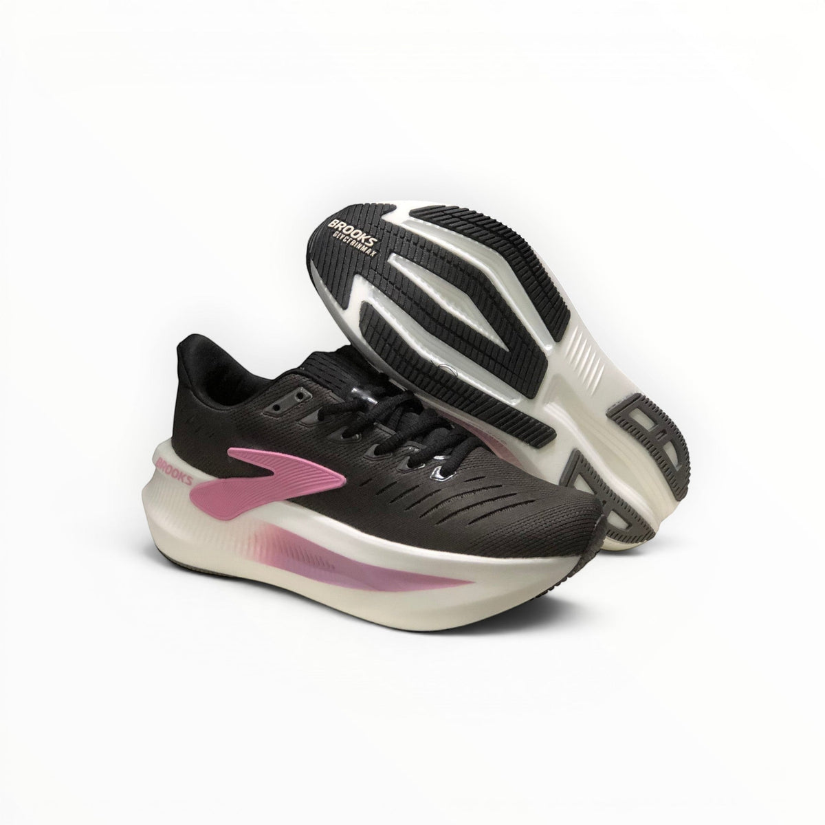 Brooks Glycerin Max 2 women's running shoes in Black/Peach/Clear, product view 3