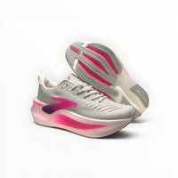 Brooks Glycerin Max 2 women's running shoes in Oyster/Argyle/Cyber Pink, product view 3