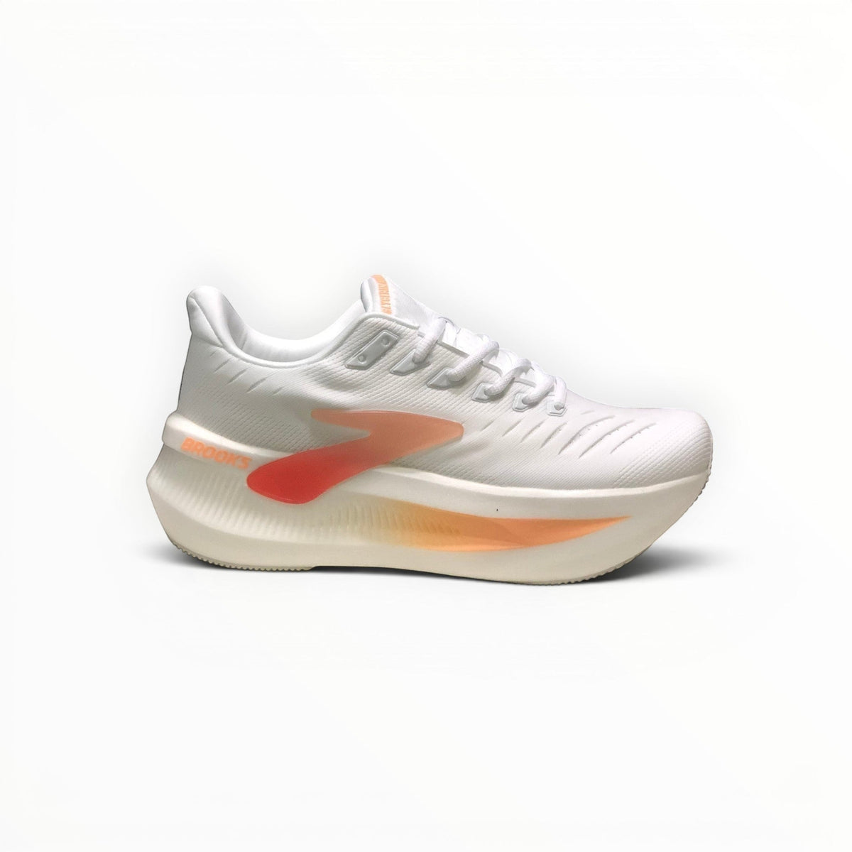 Brooks Glycerin Max 2 men's running shoes in White/Coral/Peach, product view 1