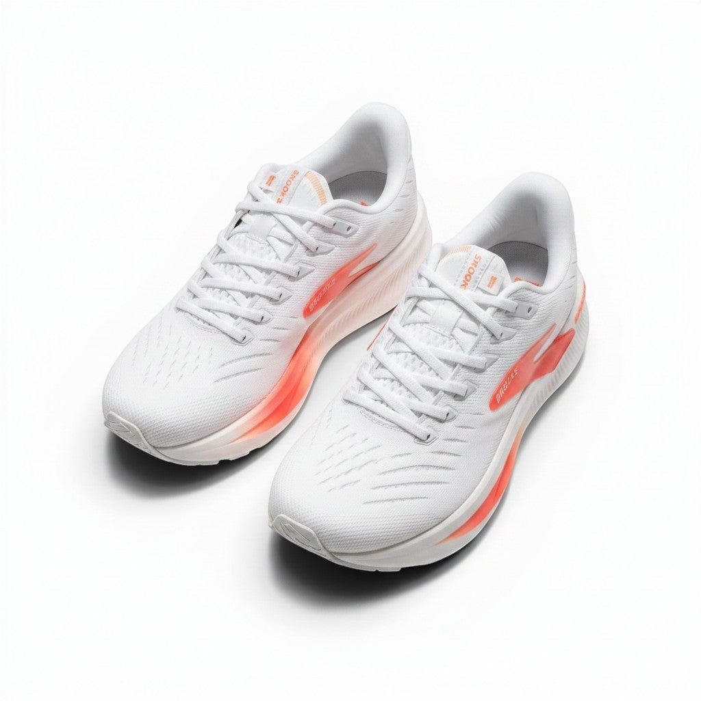 Brooks Glycerin Max 2 men's running shoes in White/Coral/Peach, product view 4