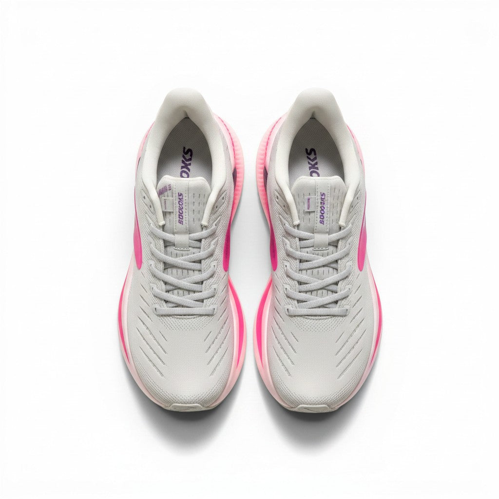 Brooks Glycerin Max 2 men's running shoes in Oyster/Argyle/Cyber Pink, product view 4
