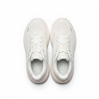 Hoka Bondi 9 men's running shoe in White/White, top view