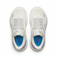 Hoka Bondi 9 men's running shoe in Cosmic Grey/White, on-foot view