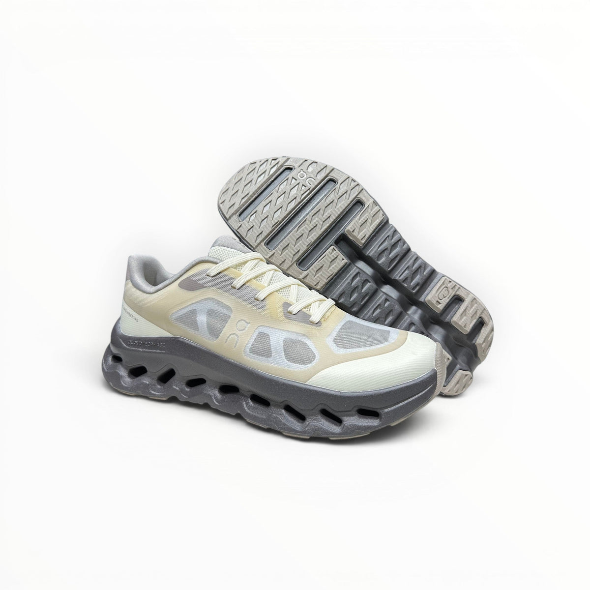On Cloudtilt Remix men's walking shoes in Cream/Sand/Charcoal, product view 2