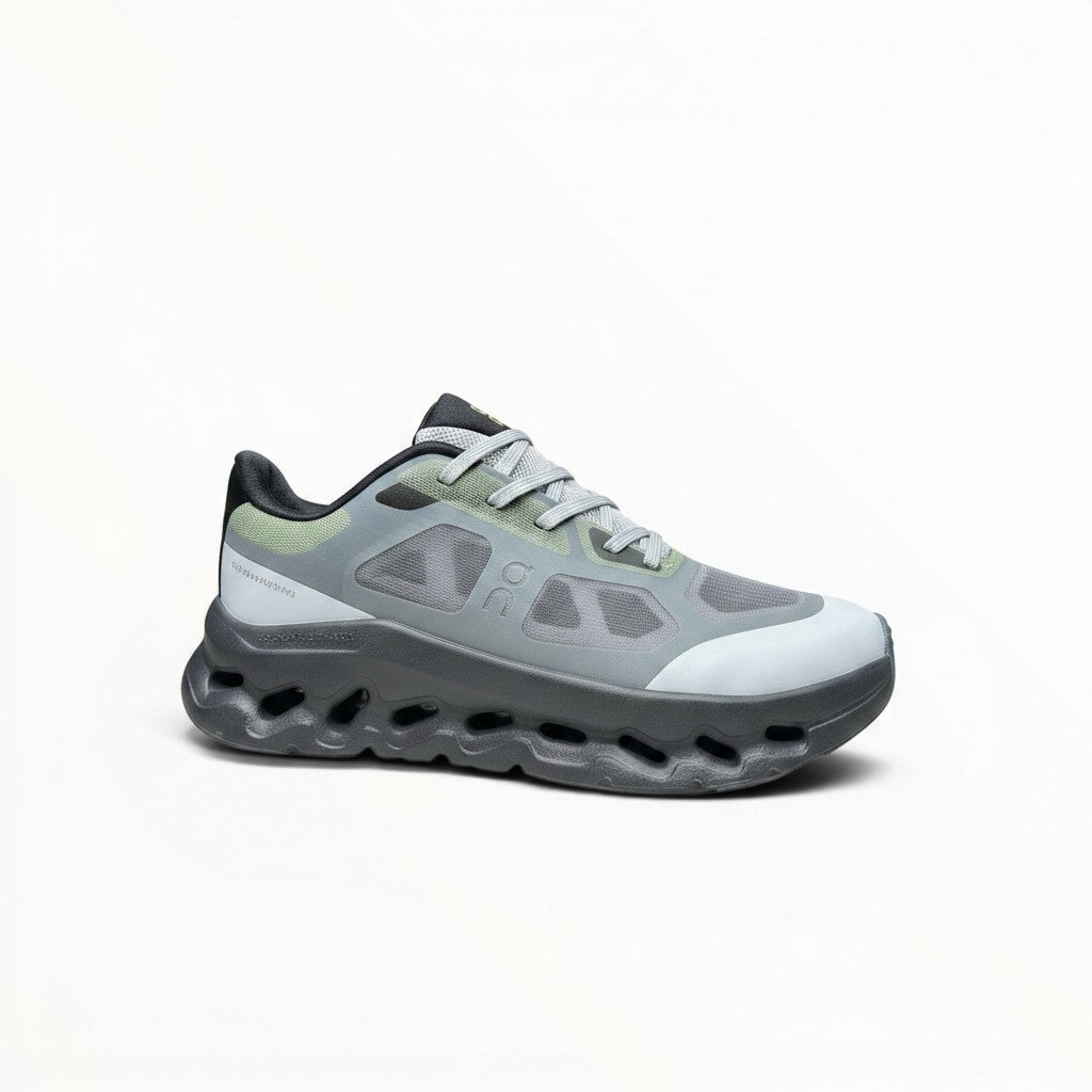 On Cloudtilt Remix men's walking shoes in Grey/Black/Lime, product view 1