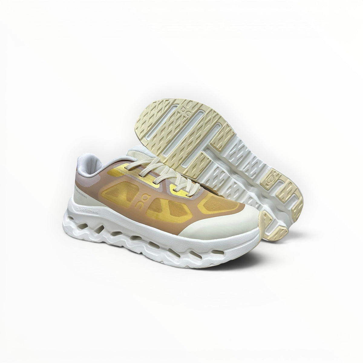 On Cloudtilt Remix men's walking shoes in Honey Gold/Ivory, product view 3