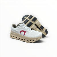 On Cloudmonster Void men's shoe in White/Gold - product view 2