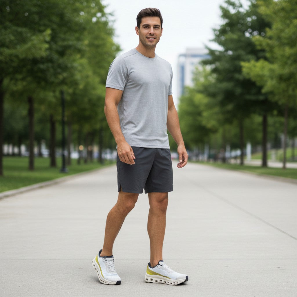 On Cloudmonster Void men's shoe in Ivory/Wolf - product view 4