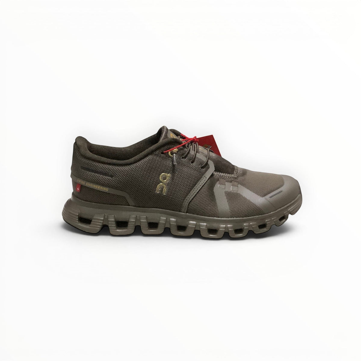 On Cloud 6 Waterproof men's lifestyle shoe in Olive/Black, side profile