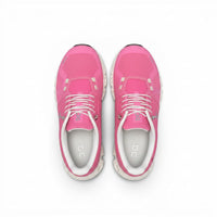 On Cloud 6 Waterproof men's lifestyle shoe in Flamingo/Pearl, top view