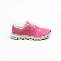 On Cloud 6 Waterproof men's lifestyle shoe in Flamingo/Pearl, outsole view