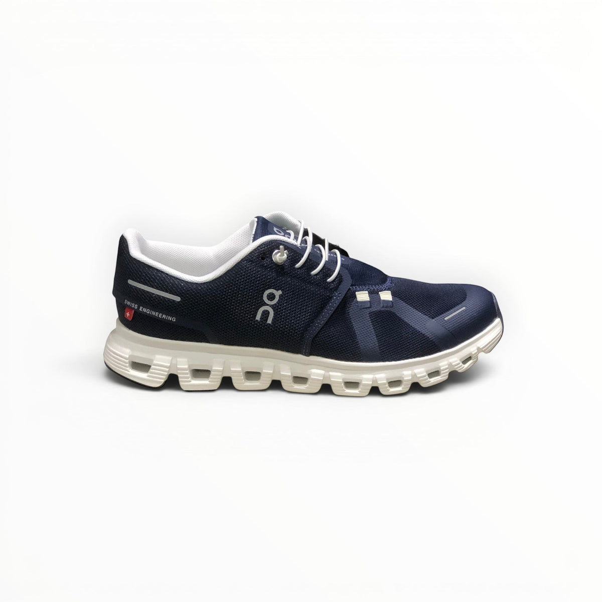 On Cloud 6 Waterproof men's lifestyle shoe in Midnight/White, side profile